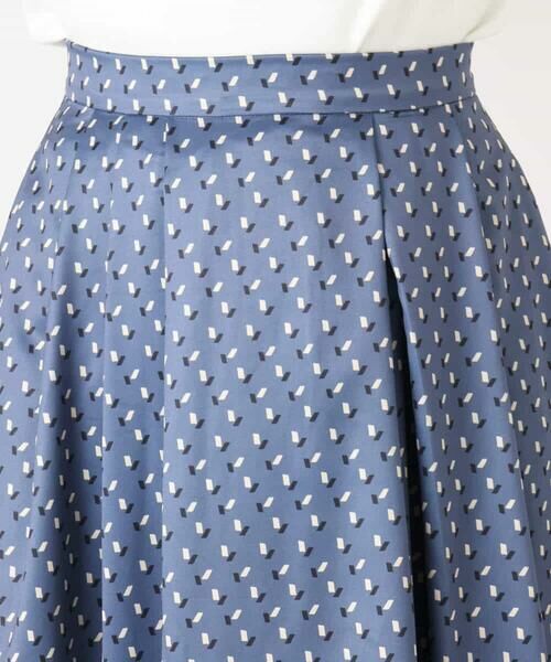 OFUON / オフオン ロング・マキシ丈スカート | 幾何柄タックフレアースカート/洗える | 詳細29