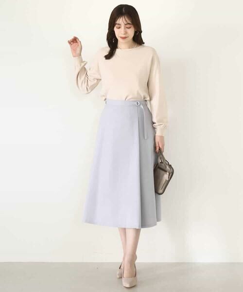 OFUON / オフオン ロング・マキシ丈スカート | ラップ風フレアースカート/洗える/WEB限定サイズあり | 詳細14