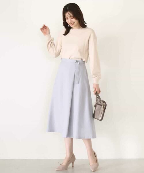 OFUON / オフオン ロング・マキシ丈スカート | ラップ風フレアースカート/洗える/WEB限定サイズあり | 詳細15