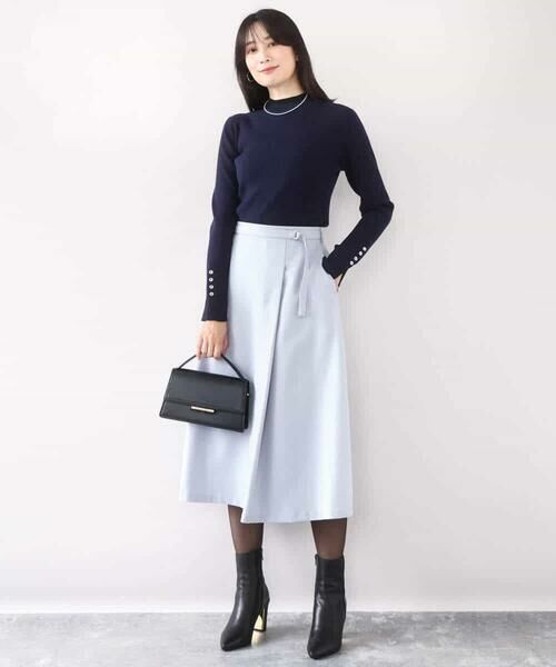 OFUON / オフオン ロング・マキシ丈スカート | ラップ風フレアースカート/洗える/WEB限定サイズあり | 詳細17