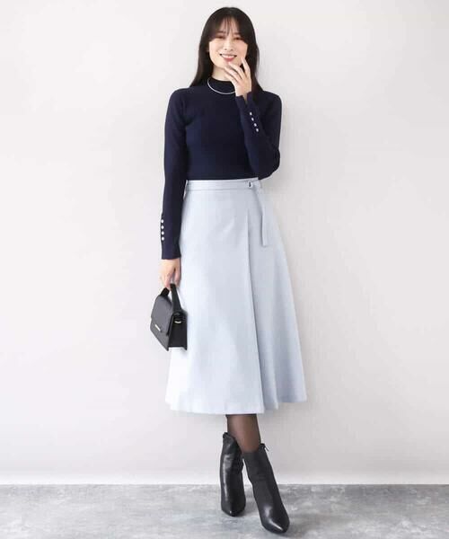 OFUON / オフオン ロング・マキシ丈スカート | ラップ風フレアースカート/洗える/WEB限定サイズあり | 詳細18