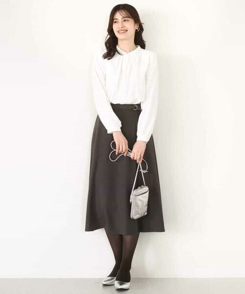 OFUON / オフオン ロング・マキシ丈スカート | ラップ風フレアースカート/洗える/WEB限定サイズあり | 詳細4
