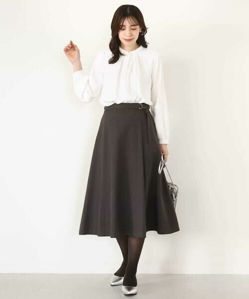 OFUON / オフオン ロング・マキシ丈スカート | ラップ風フレアースカート/洗える/WEB限定サイズあり | 詳細6
