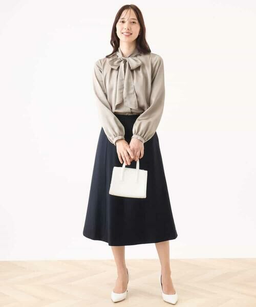 OFUON / オフオン ミニ・ひざ丈スカート | [セットアップ対応]タックディティールスカート/洗える/WEB限定サイズあり | 詳細2