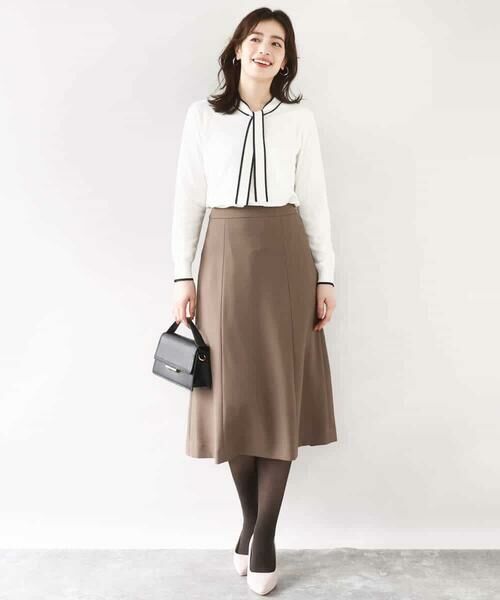 OFUON / オフオン ミニ・ひざ丈スカート | [セットアップ対応]タックディティールスカート/洗える/WEB限定サイズあり | 詳細20