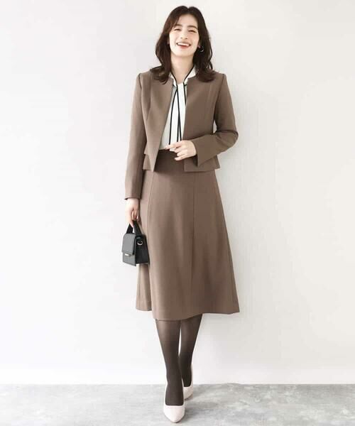 OFUON / オフオン ミニ・ひざ丈スカート | [セットアップ対応]タックディティールスカート/洗える/WEB限定サイズあり | 詳細25