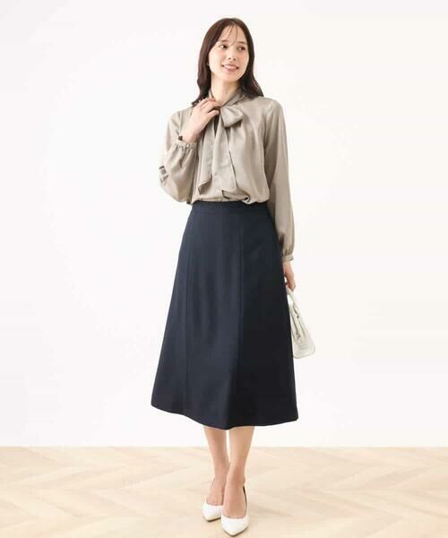 OFUON / オフオン ミニ・ひざ丈スカート | [セットアップ対応]タックディティールスカート/洗える/WEB限定サイズあり | 詳細3