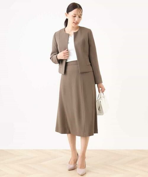 OFUON / オフオン ミニ・ひざ丈スカート | [セットアップ対応]タックディティールスカート/洗える/WEB限定サイズあり | 詳細9