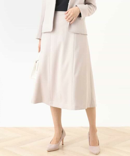 OFUON/オフオン [セットアップ対応]タックディティールスカート/洗える/WEB限定サイズあり ベージュ S