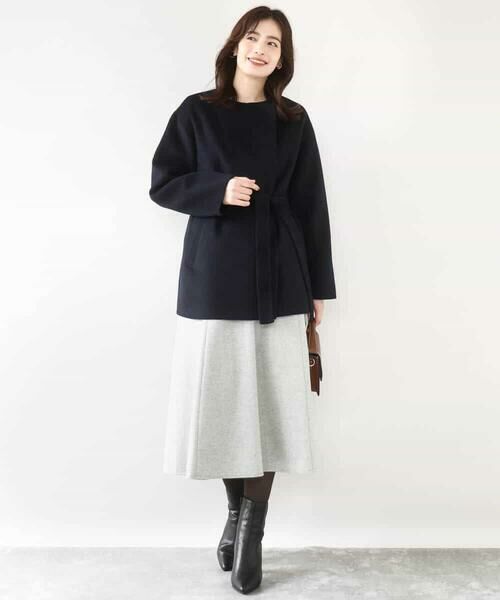OFUON / オフオン その他アウター | スムースリバー ノーカラーミドル丈コート | 詳細16