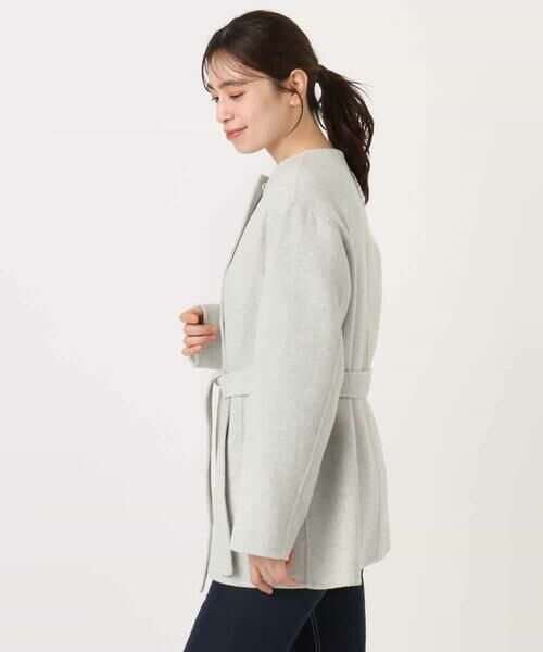 OFUON / オフオン その他アウター | スムースリバー ノーカラーミドル丈コート | 詳細18