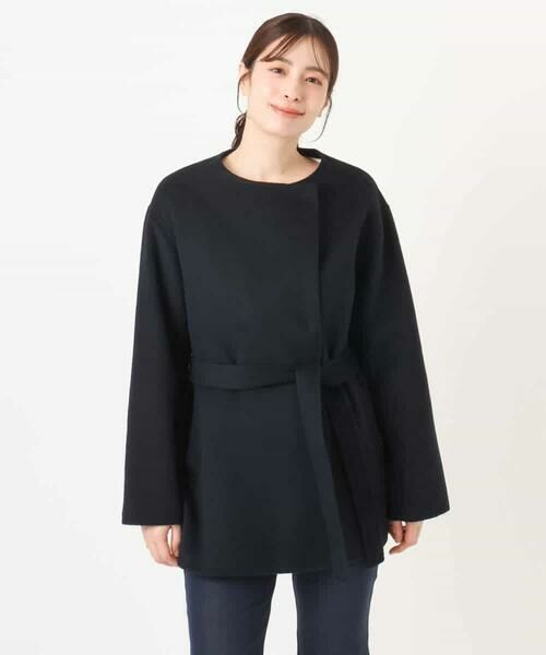 OFUON / オフオン その他アウター | スムースリバー ノーカラーミドル丈コート | 詳細29