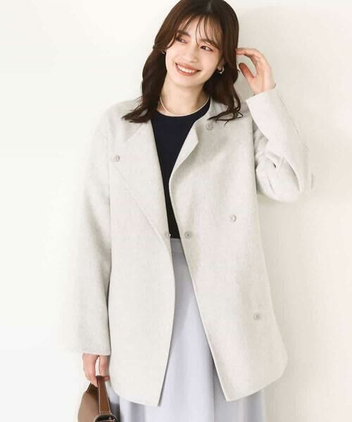 OFUON / オフオン その他アウター | スムースリバー ノーカラーミドル丈コート | 詳細5