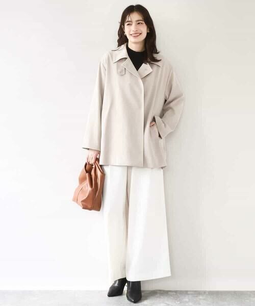 OFUON / オフオン その他アウター | ミドル丈スタンドコート/洗える/WEB限定サイズあり | 詳細10