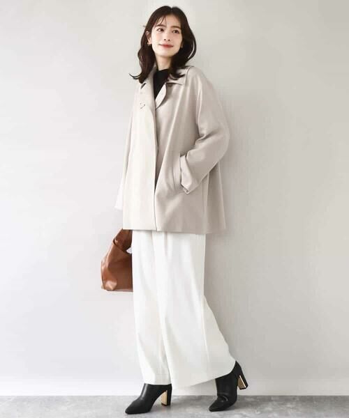 OFUON / オフオン その他アウター | ミドル丈スタンドコート/洗える/WEB限定サイズあり | 詳細12