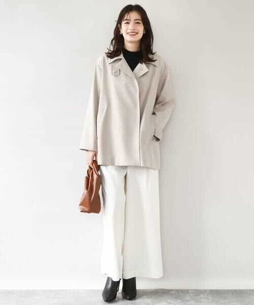 OFUON / オフオン その他アウター | ミドル丈スタンドコート/洗える/WEB限定サイズあり | 詳細13