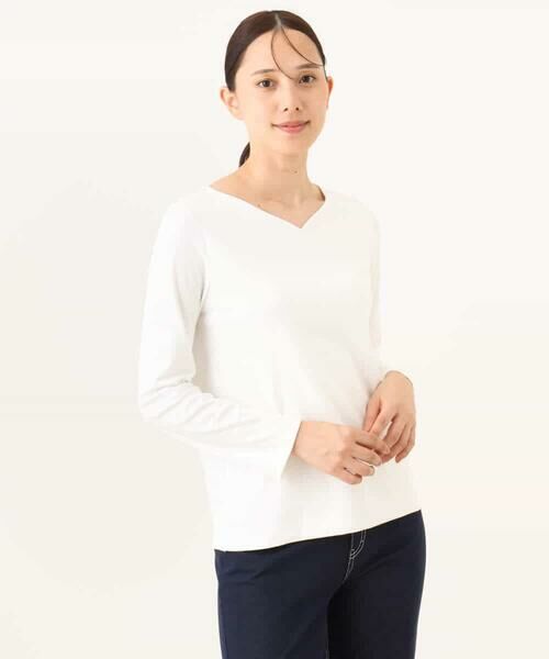 OFUON / オフオン カットソー | ハートネックコットンカットソー/洗える/WEB限定サイズあり | 詳細22