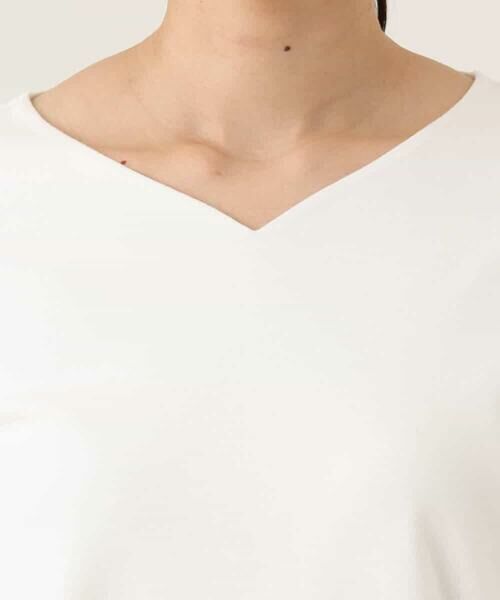 OFUON / オフオン カットソー | ハートネックコットンカットソー/洗える/WEB限定サイズあり | 詳細25