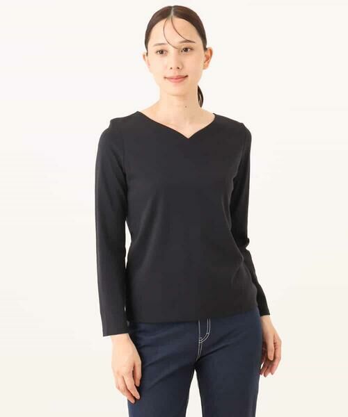 OFUON / オフオン カットソー | ハートネックコットンカットソー/洗える/WEB限定サイズあり | 詳細29