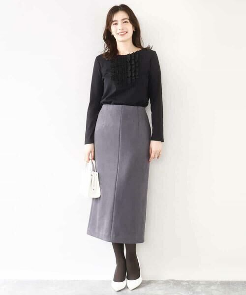 OFUON / オフオン カットソー | ミニフリルディティールコットンカットソー/洗える/WEB限定サイズあり | 詳細11