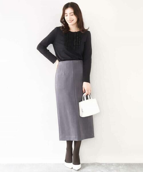 OFUON / オフオン カットソー | ミニフリルディティールコットンカットソー/洗える/WEB限定サイズあり | 詳細13