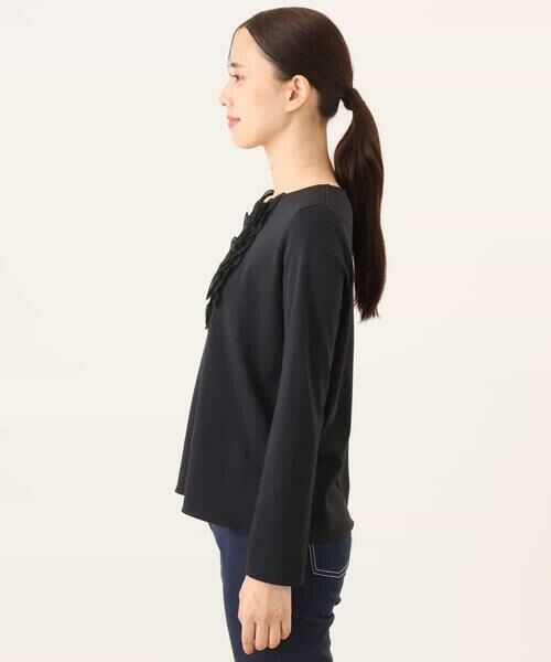 OFUON / オフオン カットソー | ミニフリルディティールコットンカットソー/洗える/WEB限定サイズあり | 詳細15