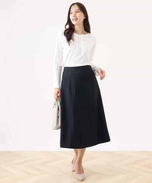 OFUON / オフオン カットソー | ミニフリルディティールコットンカットソー/洗える/WEB限定サイズあり | 詳細3