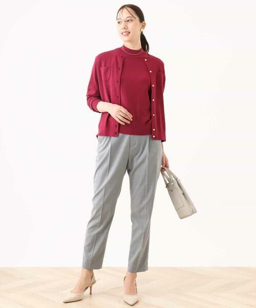 OFUON / オフオン その他パンツ | [名品シリーズ]ストレッチテーパードパンツ（ストライプ・無地） | 詳細11