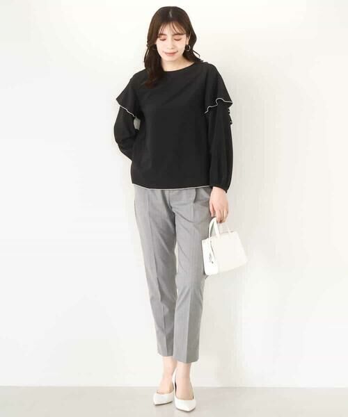 OFUON / オフオン その他パンツ | [名品シリーズ]ストレッチテーパードパンツ（ストライプ・無地） | 詳細15