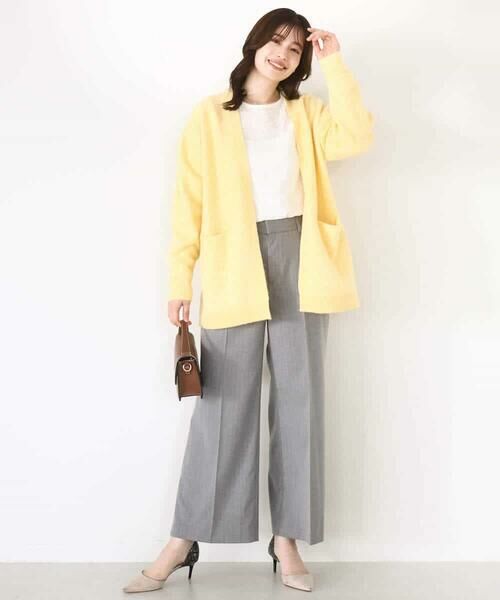 OFUON / オフオン その他パンツ | [名品シリーズ]ストレッチワイドパンツ（ストライプ・無地） | 詳細14