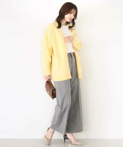 OFUON / オフオン その他パンツ | [名品シリーズ]ストレッチワイドパンツ（ストライプ・無地） | 詳細15