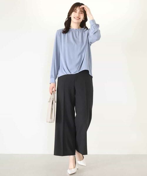 OFUON / オフオン その他パンツ | [名品シリーズ]ストレッチワイドパンツ（ストライプ・無地） | 詳細27