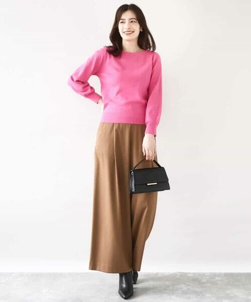 OFUON / オフオン その他パンツ | ストレッチワイドストレートパンツ/洗える | 詳細25