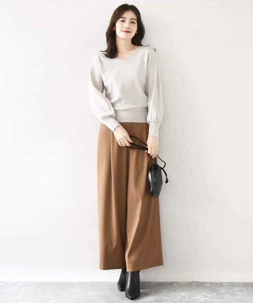 OFUON / オフオン その他パンツ | ストレッチワイドストレートパンツ/洗える | 詳細26