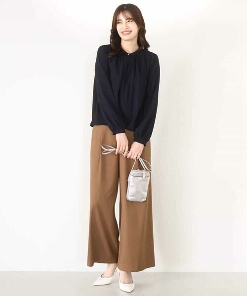 OFUON / オフオン その他パンツ | ストレッチワイドストレートパンツ/洗える | 詳細4