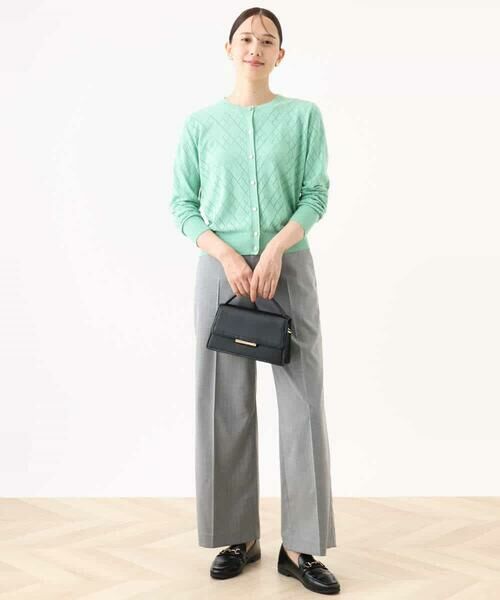 OFUON / オフオン カーディガン・ボレロ | ダイヤ柄ニットカーディガン/洗える/WEB限定サイズあり | 詳細10