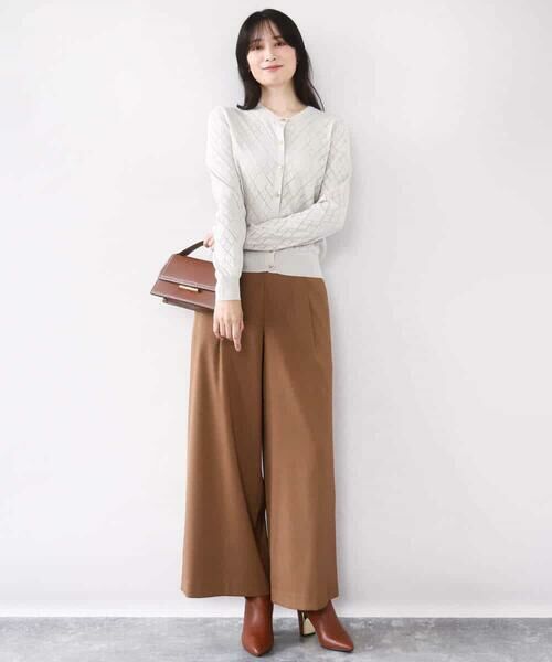 OFUON / オフオン カーディガン・ボレロ | ダイヤ柄ニットカーディガン/洗える/WEB限定サイズあり | 詳細18