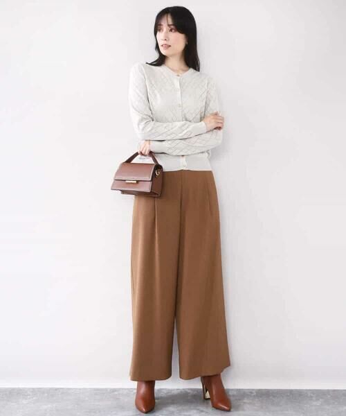 OFUON / オフオン カーディガン・ボレロ | ダイヤ柄ニットカーディガン/洗える/WEB限定サイズあり | 詳細19