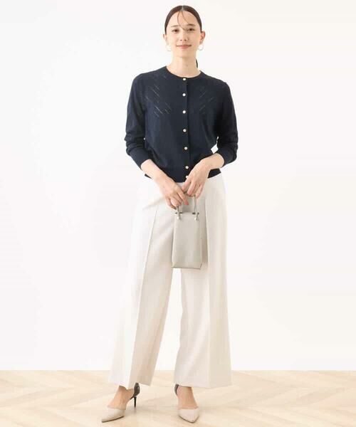 OFUON / オフオン カーディガン・ボレロ | ダイヤ柄ニットカーディガン/洗える/WEB限定サイズあり | 詳細2