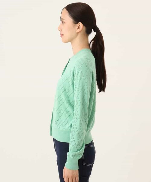 OFUON / オフオン カーディガン・ボレロ | ダイヤ柄ニットカーディガン/洗える/WEB限定サイズあり | 詳細21