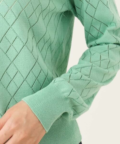 OFUON / オフオン カーディガン・ボレロ | ダイヤ柄ニットカーディガン/洗える/WEB限定サイズあり | 詳細24