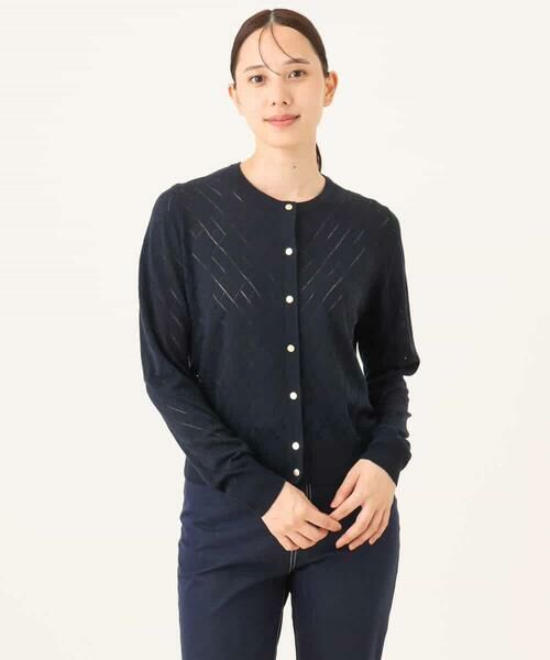 OFUON / オフオン カーディガン・ボレロ | ダイヤ柄ニットカーディガン/洗える/WEB限定サイズあり | 詳細27