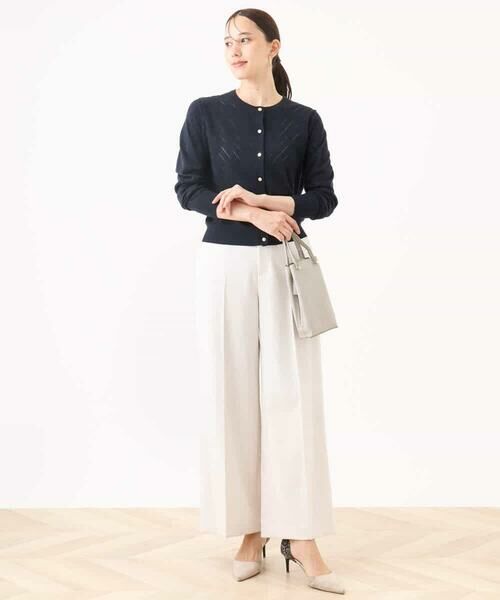 OFUON / オフオン カーディガン・ボレロ | ダイヤ柄ニットカーディガン/洗える/WEB限定サイズあり | 詳細4