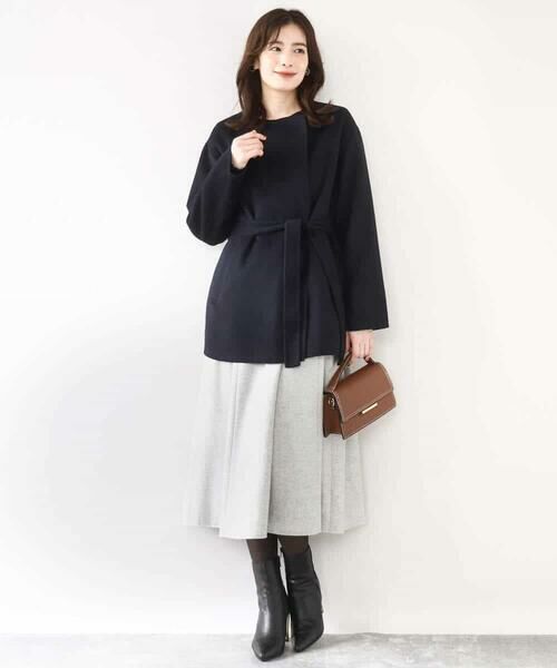 OFUON / オフオン ロング・マキシ丈スカート | ラメツイードVネックジャンパースカート/洗える/WEB限定サイズあり | 詳細16