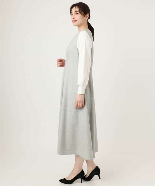 OFUON / オフオン ロング・マキシ丈スカート | ラメツイードVネックジャンパースカート/洗える/WEB限定サイズあり | 詳細18
