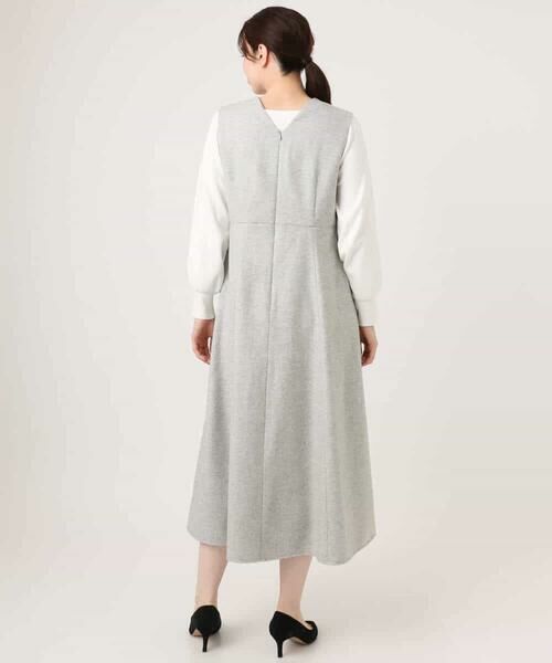 OFUON / オフオン ロング・マキシ丈スカート | ラメツイードVネックジャンパースカート/洗える/WEB限定サイズあり | 詳細19