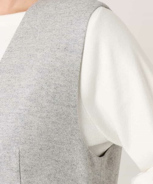 OFUON / オフオン ロング・マキシ丈スカート | ラメツイードVネックジャンパースカート/洗える/WEB限定サイズあり | 詳細21