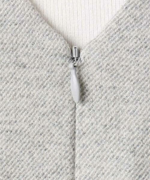 OFUON / オフオン ロング・マキシ丈スカート | ラメツイードVネックジャンパースカート/洗える/WEB限定サイズあり | 詳細22