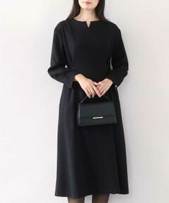 OFUON / オフオン ロング・マキシ丈ワンピース | ウールライクベルトデザインワンピース/洗える/WEB限定サイズあり