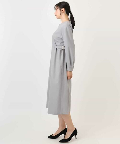 OFUON / オフオン ロング・マキシ丈ワンピース | ウールライクベルトデザインワンピース/洗える/WEB限定サイズあり | 詳細12